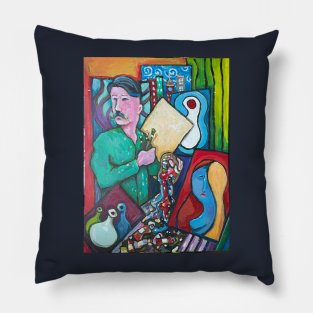 Artist at Work Pillow