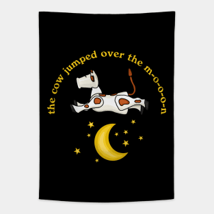 Little Cow Jumping Over The Moon Tapestry