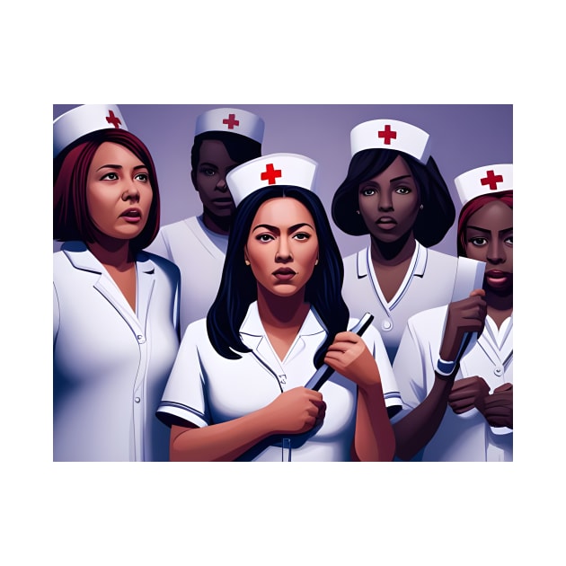 Protesting nurses by Colin-Bentham