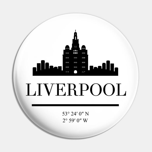 LIVERPOOL ENGLAND BLACK SILHOUETTE SKYLINE ART Pin by deificusArt