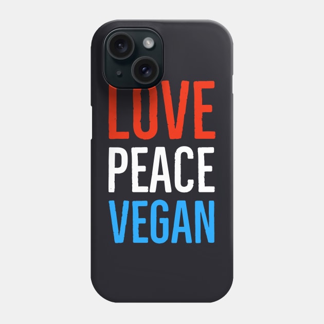 Love Peace Vegan Phone Case by Suzhi Q