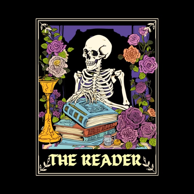 The Reader Book Lovers Tarot Cute Reader Bookworm Gifts 2024 by sarcasmandadulting