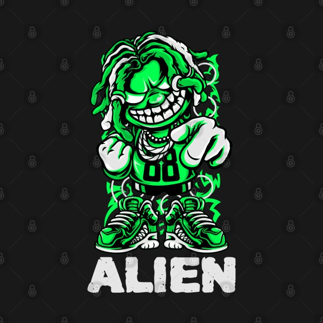 Funny alien design by Wolf Clothing Co