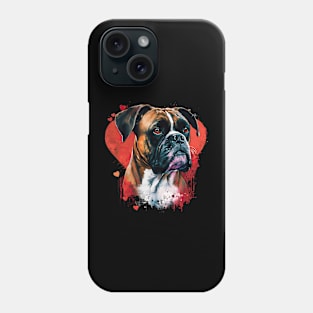 Boxer valentine's day Phone Case