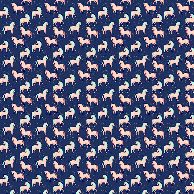 Unicorn Pattern Kids T-Shirt by Mako Design 