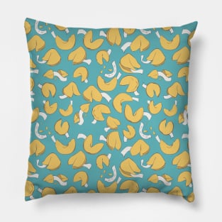 Fortune Cookie Pattern - Blue Pillow