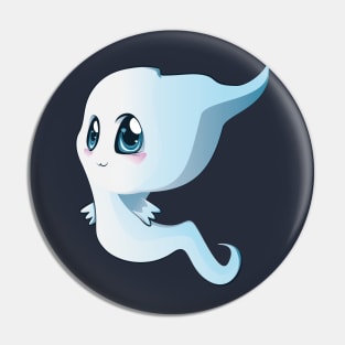 Cute cartoon white ghost Pin