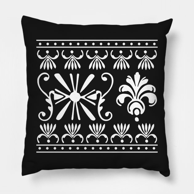 Simple Boho Ornate Indian Henna Ethnic Bohemian Oriental Persian Rug Pattern Pillow by faiiryliite