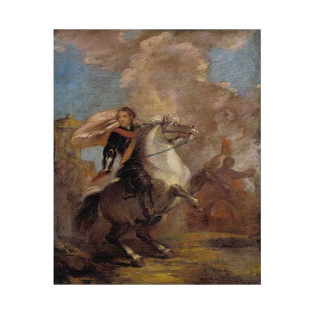 An Officer on Horseback by Joshua Reynolds by Classic Art Stall