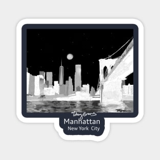 New York City Manhattan and Brooklyn Bridge Magnet