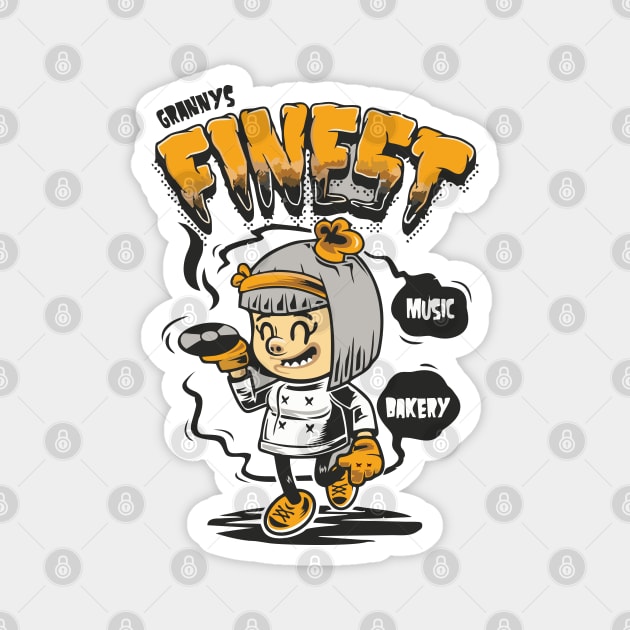 Granny's Finest - Cute Music & Bakery Art Magnet by Urbanprint