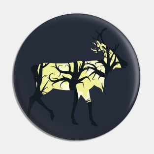 Full moon deer Pin