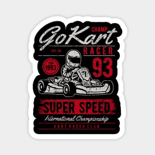 Vintage Go Kart Racer Super Speed Magnet