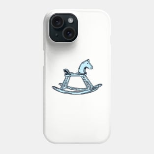 Blue Rocking Horse Phone Case