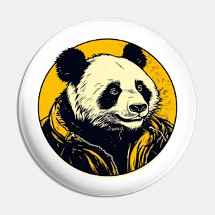 Cool Animals: Cartoon Vintage Funny Cool Panda Pin