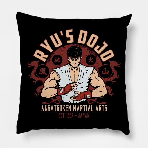 Ansatsuken Martial Arts Pillow by pigboom