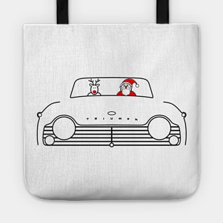 Triumph TR4A classic British sports car Christmas special edition Tote