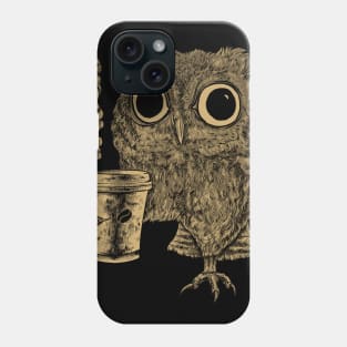 Owl Coffee Sleepy Funny Espresso Cute Phone Case