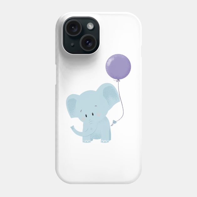 Party Cute Baby Elephant with Air Balloon Phone Case by My_Store