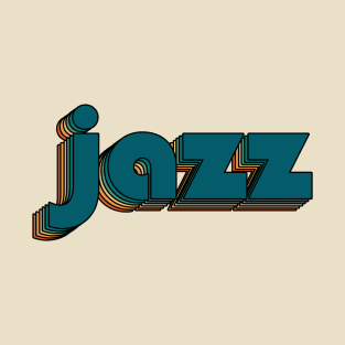 Jazz // Jazz Retro Rainbow Typography Style // 70s T-Shirt