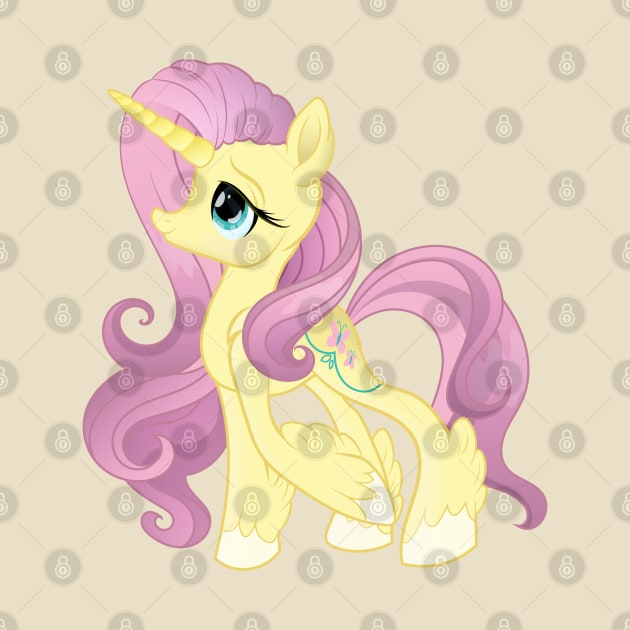 My Little Pony Generation 5 G5 Fluttershy Unicorn by SketchedCrow