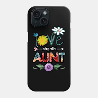 aunt i love being called aunt Phone Case