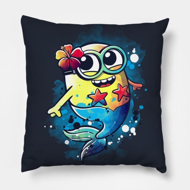 Banana mermaid Pillow by NemiMakeit