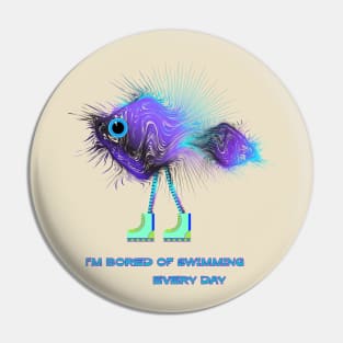 Violet walking fish Pin