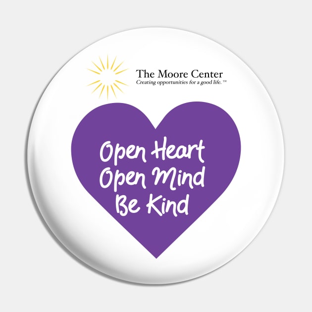 Moore Center Open Heart Pin by HungryDinoDesign