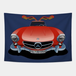 Mercedes Benz 300SL Gullwing in red Tapestry