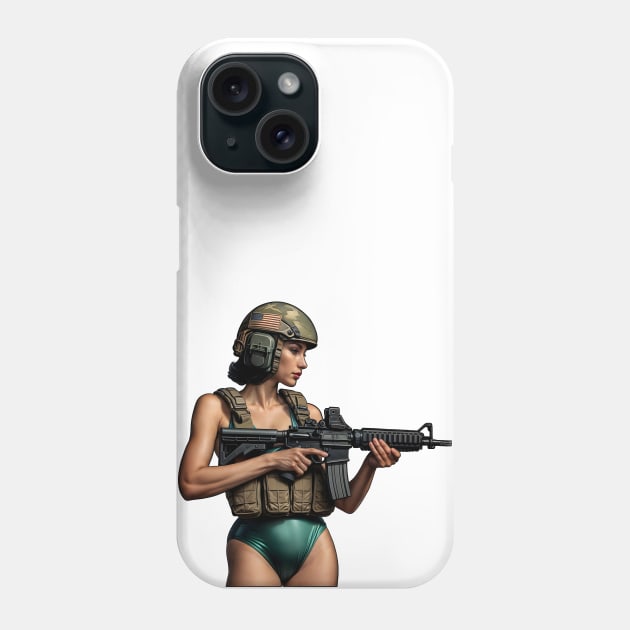 Pinup Girl Phone Case by Rawlifegraphic