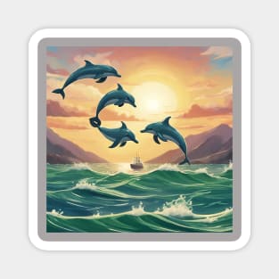 Dolphin lovers Magnet