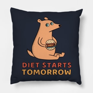 Diet starts tomorrow Pillow