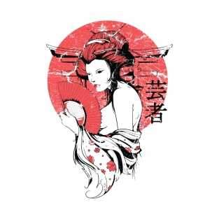 Japan Geisha Art Print for Women and Men T-Shirt