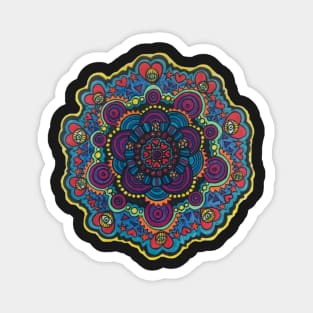 Neon Mandala Magnet