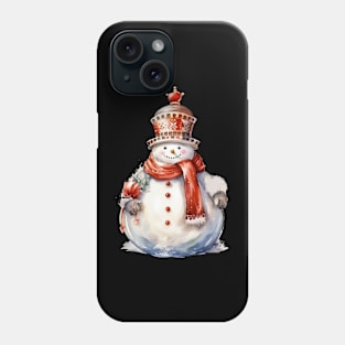 Fat Funny Christmas Snowman Phone Case