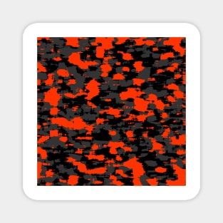 Black and orange Painting Camouflage Magnet