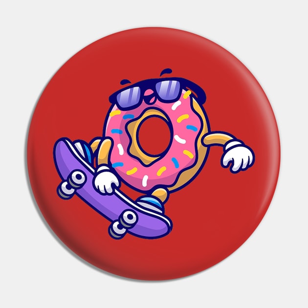 Cool Skateboarding Donut Pin by Right-Fit27