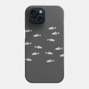 Geometric neon tetra Phone Case