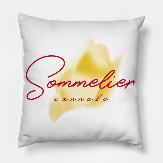 Sommelier Wannabe, Funny Wine Expert Pillow by ILT87