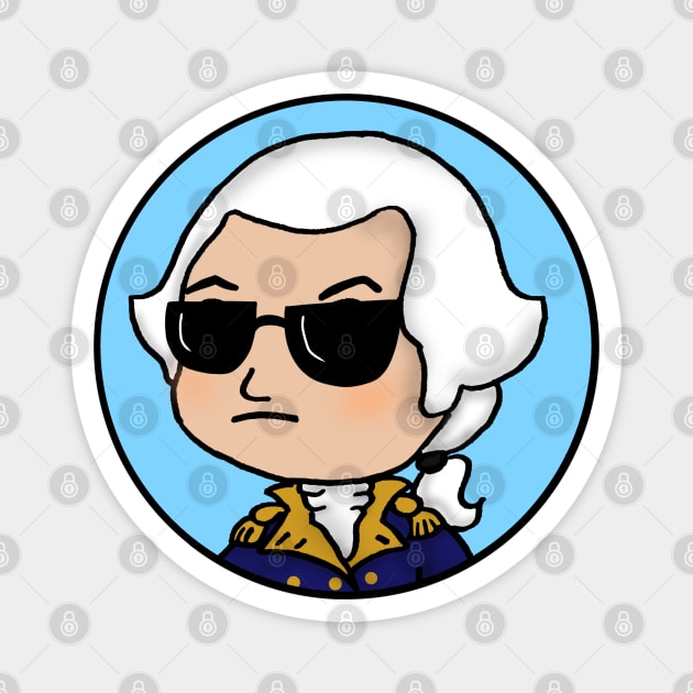 Too Cool George Washington Magnet by Aeriskate