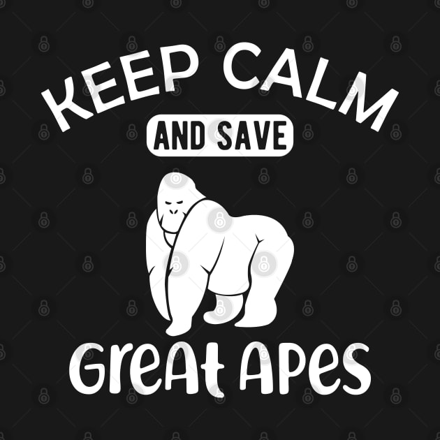 Great Ape - Keep calm and save great apes by KC Happy Shop