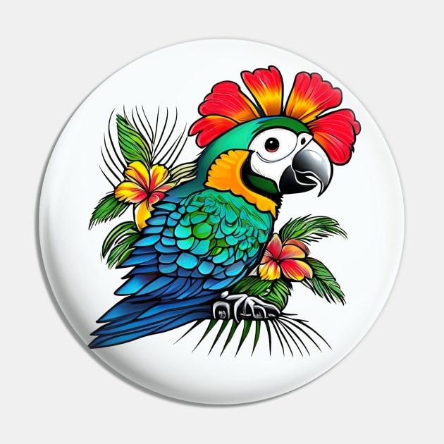 parrot Pin by Sinister Studios