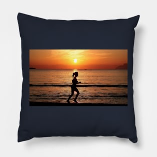 Alcudia beach majorca spain sunrise Pillow