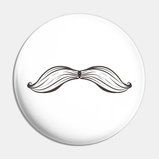 Simple moustache Sketch Pin