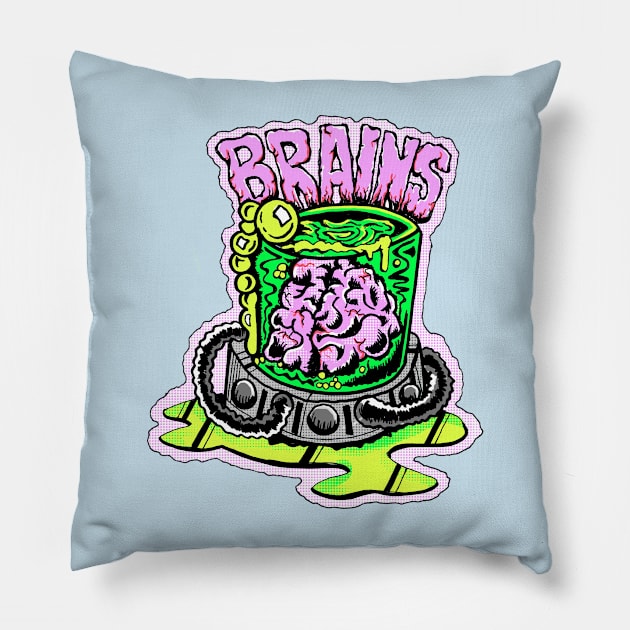 Brain Jar Pillow by PungentBasementArt