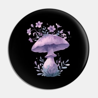 Purple Mushroom Pin