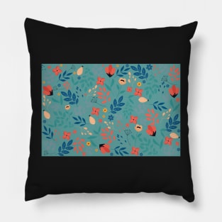 colorful ditsy floral Pillow