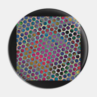 Rainbow Circle Mesh, Digital Illustration, Geometric Pattern Pin