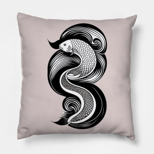 Japanese Koi Carp Irezumi Drawing Pillow